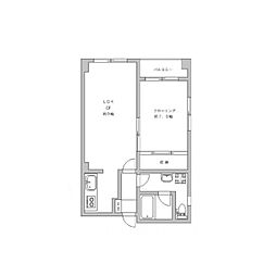 レジデンス秀麗 2階1LDKの間取り