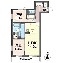 ベル　グランツ 00305 ｜ 埼玉県草加市谷塚上町347-1、347-2、356-1（賃貸マンション2LDK・3階・66.96㎡） その2