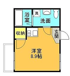 セレーノプリモI 3階ワンルームの間取り