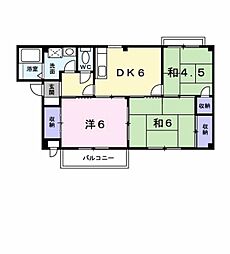 サンヴィレッジ上尾2 3DKの間取図画像