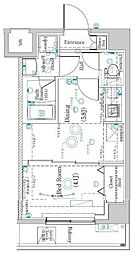 ラフィスタ志村坂上 5階1DKの間取り