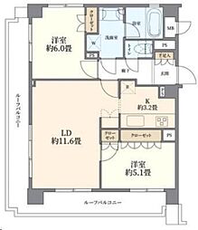 レジェンド浅草橋 2LDKの間取図画像
