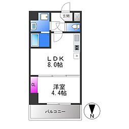 SFIDA森ノ宮 1LDKの間取図画像
