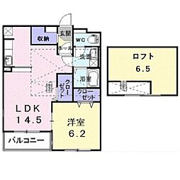 南海泉北線 深井駅 徒歩29分の賃貸アパート 2階1LDKの間取り