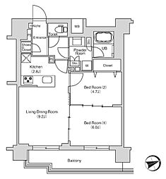 間取図画像 2LDK