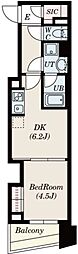 S-FORT中板橋 1DKの間取図画像