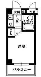 URBANCOURT南行徳2 1Kの間取図画像