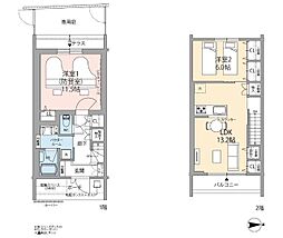 ミュージションテラス鳩ヶ谷 2LDKの間取図画像