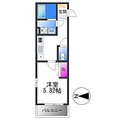 JR片町線(学研都市線) 徳庵駅 徒歩4分の賃貸アパート 1階1Kの間取り