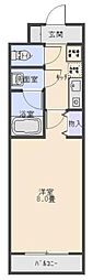 フィールド 1Kの間取図画像