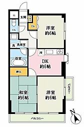 ローヤルコーポ寿 3DKの間取図画像