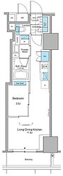ルフォンプログレ北新宿 1LDKの間取図画像