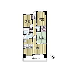 おおさか東線 城北公園通駅 徒歩7分の賃貸マンション 10階3LDKの間取り