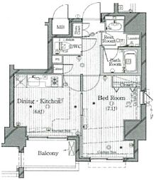 ル・リオン池袋コンフォート 1DKの間取図画像
