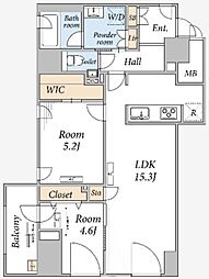 ＴＨＥ ＭＡＹＦＡＩＲ 13階2LDKの間取り