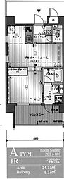 レジデンシャルヒルズインペリアルスイート 1DKの間取図画像