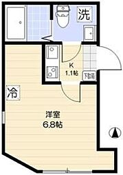 ユニヴェール西新井 1階1Kの間取り