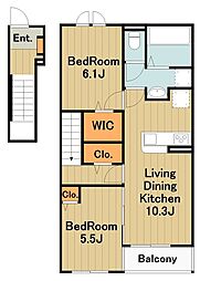 グランドグローバー大島 2LDKの間取図画像