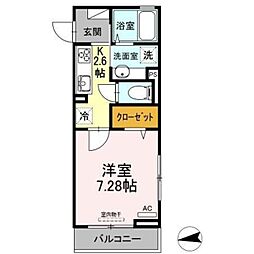 D-roomハウス秋葉原 1Kの間取図画像