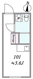 trias332 1Kの間取図画像
