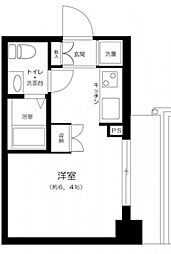 セントパレス池袋 2階ワンルームの間取り
