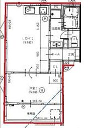 Osaka Metro今里筋線 井高野駅 徒歩2分の賃貸アパート 1階1LDKの間取り