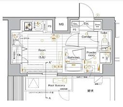 プレミアムキューブ品川戸越 3階ワンルームの間取り