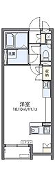 レオネクストフロレゾンB ワンルームの間取図画像