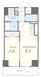 PineWell's 1DKの間取図画像