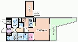 Osaka Metro堺筋線 扇町駅 徒歩3分の賃貸マンション 7階1Kの間取り