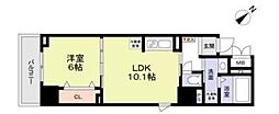 アーバン尾久 6階1LDKの間取り