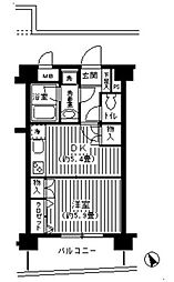 ベイ・ウエスト 1DKの間取図画像