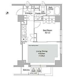 コンフォリア日本橋人形町イースト 1LDKの間取図画像