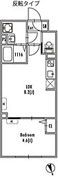 GRANPASEO中野IV 1LDKの間取図画像