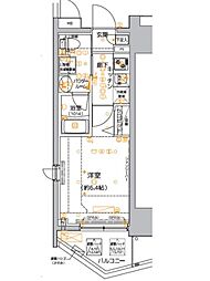 クレイシア品川東大井 1Kの間取図画像
