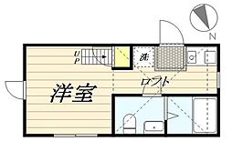 ベイルーム和田町 ワンルームの間取図画像