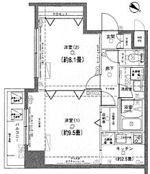ヴェルト日本橋シティ 2Kの間取図画像