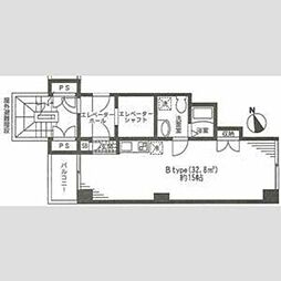 フルエント蔵前 ワンルームの間取図画像