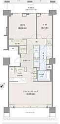 ザ・パークハウスグラン千鳥ヶ淵 2LDKの間取図画像