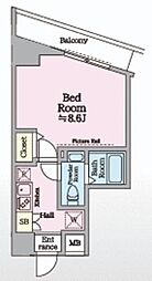 アイル イマージュ押上イースト 1階1Kの間取り
