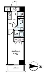 ラフィスタ東日暮里 1Kの間取図画像