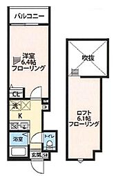 グランクオールサウスレジデンス金町 3階1Kの間取り