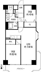 Ts garden越谷大袋 8階3DKの間取り