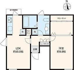 Ys-6 4階1LDKの間取り