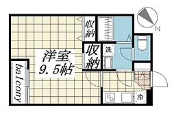 パラッツォ・アルディート 5階1Kの間取り