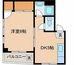 第二協栄レジデンス 1DKの間取図画像