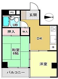 第2伸光マンション 2DKの間取図画像
