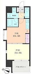 アーク松戸レジデンス 1DKの間取図画像