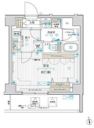 プライズ神楽坂ドゥエ 1Kの間取図画像