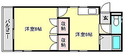 ハピーハイツ百石 1DKの間取図画像